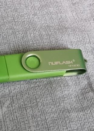 Нерабочая флешка 8 ГБ с microusb NuiFlash NF-M230 зеленая