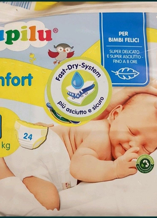 Підгузки Lupilu Premium comfort Розмір 1 New born, 2-5 кг, 24 шт