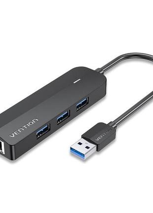 USB-концентратор Vention USB хаб USB 3.0 с адаптером Gigabit E...