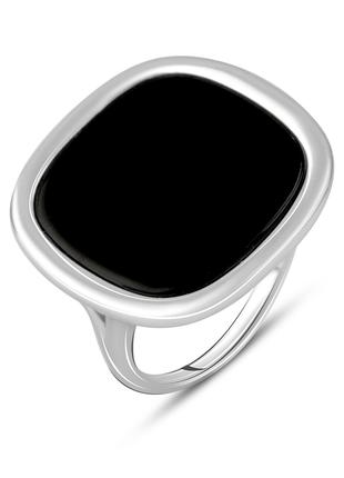 Серебряное кольцо с натуральным ониксом 5.781ct, вес изделия 7...