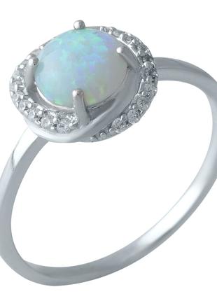 Серебряное кольцо с опалом 0.808ct (1999233) 17.5 размер