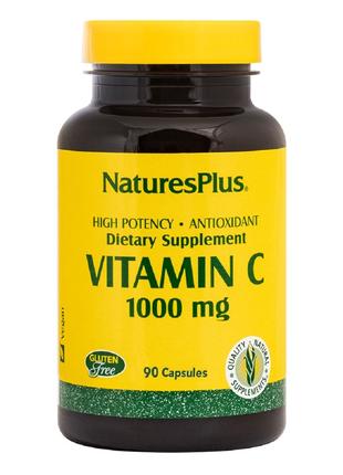 Витамин C, Vitamin C, 1000 мг, Natures Plus, 90 капсул