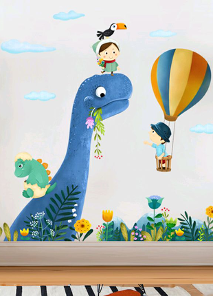 Декоративна вінілова наклейка Динозавр на стіну шпалери