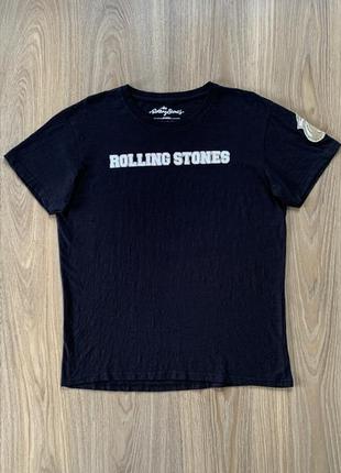 Мужская хлопковая футболка с нашивкой the rolling stones 2017
