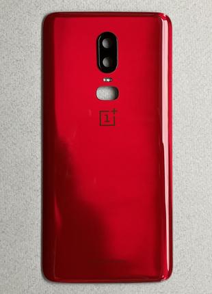 Задняя крышка для OnePlus 6 Amber Red со стеклом блока камеры ...