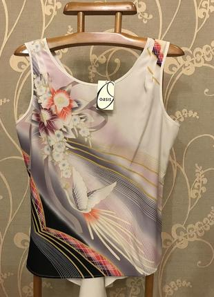 Очень красивая и стильная брендовая блузка в цветах и птицах 21.