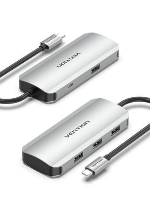 USB-хаб Vention 5 в 1 Type C на 4хUSB 3.0 (5Gbps) и Micro-USB ...