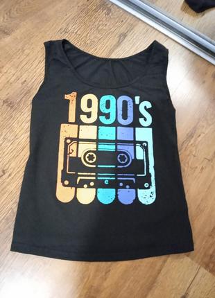 Майка футболка с ярким принтом 1990's