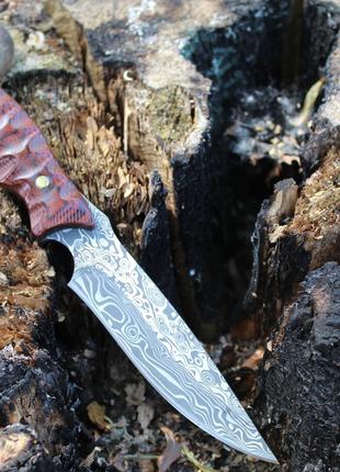 Охотничий нож Дамаск 24см/Н-761. Нож для охоты, рыбалки и тури...