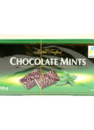 Черный шоколад с мятной начинкой Chocolate Mints Maitre Truffo...