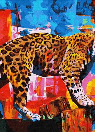 Набор для росписи по номерам картина по номерам "Яркий леопард...