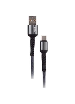 USB дата кабель EMY MY-452-2 micro USB 2M Black