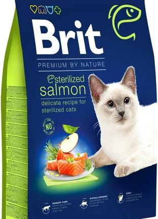 Корм для котов Brit Premium Cat Sterilised Salmon (Лосось) 8кг