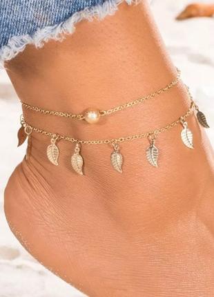 Набор женских браслетов на ногу