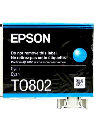 Оригинальный картридж Epson T0802, Cyan