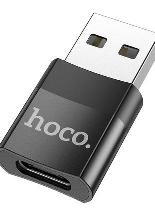 Переходник (адаптер) Hoco UA17 USB-Type-C Черный (UA17-TypeC)