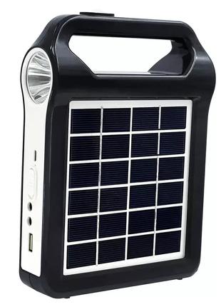 Фонарь-Power Bank-радио-блютуз (2400mAh) с солнечной панелью E...