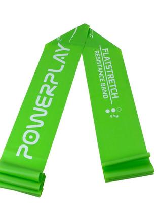 Стрічка-еспандер PowerPlay 4112 Medium Зелена (200*15*0.5мм, 9кг)