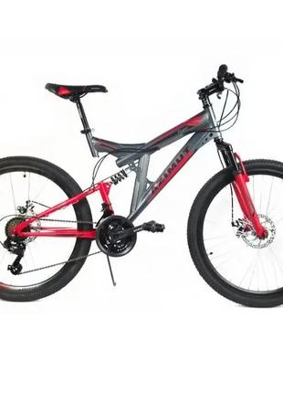 Горный велосипед Azimut Power 26 GD рама 19,5 серо-красный