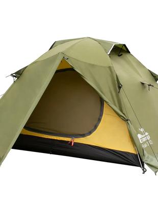 Трехместная экспедиционная палатка Tramp Peak 3 (V2) Зеленая T...