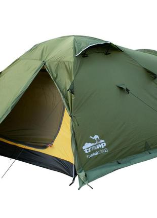 Экспедиционная трехместная палатка Tramp Mountain 3 (V2) Зелен...
