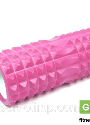 Валик (ролл) для фитнеса GO DO 33х12см розовый