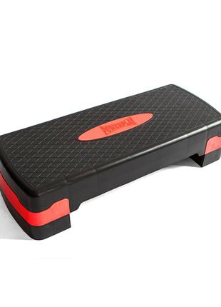Степ-платформа PowerPlay 4328 (2 уровня 10-15 см) Черно-красная