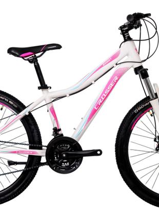 Велосипед Crosser Sweet 24" (рама 14) бело-розовый