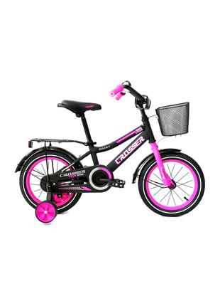 Детский велосипед Crosser Rocky 16" черно-розовый