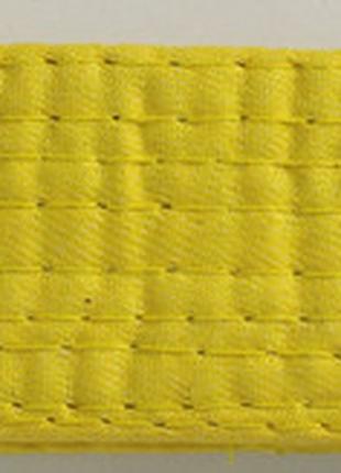 Пояс для карате з бавовни - 270 см. Жовтий