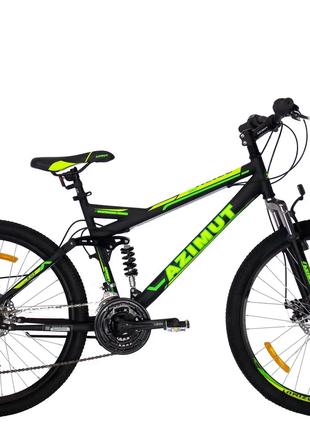 Велосипед Azimut Race 27,5" GD рама 19, 2021 черно-зеленый
