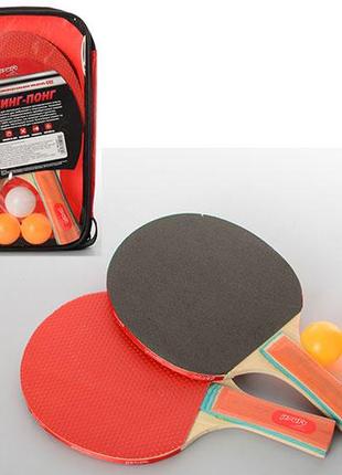 Набор деревянных ракеток для настольного тенниса с шариками в ...