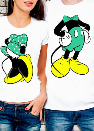 Парные футболки для влюбленных "Микки и Минни"