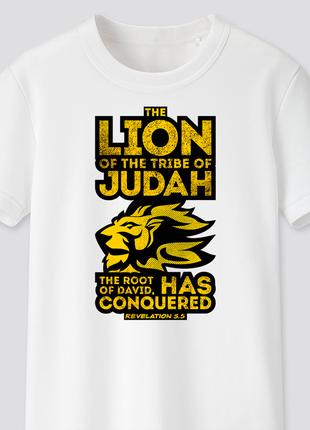 Футболка с христианским принтом The Lion of the Judah the root...