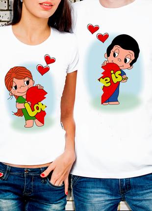 Парные футболки для влюбленных "Love Is"