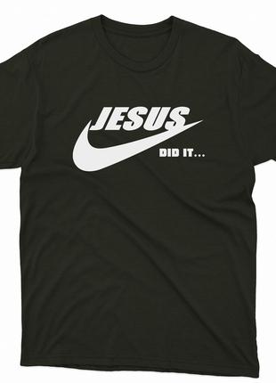 Футболка с христианским принтом Jesus did it, Иисус сделал это...