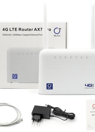 Olax AX7 Pro 3G/4G LTE стаціонарний роутер з антенами 2*5dBi +...