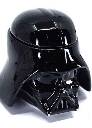 Кружка Чашка с крышкой Star Wars Дарт Вейдер Star Wars 3D  (Черна
