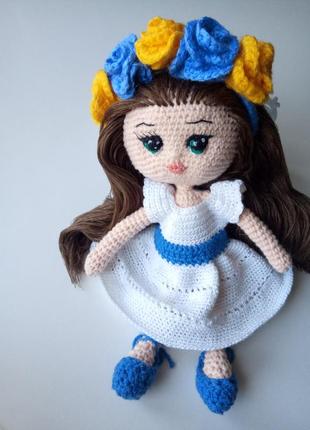 Лялька україночка авторська интер'єрна в'язана ручної роботи у...