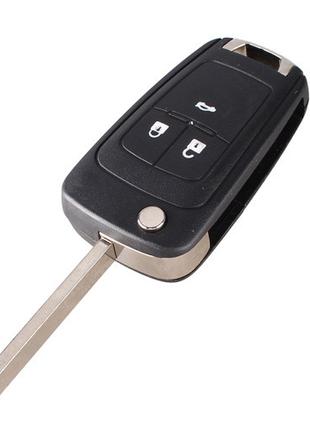 Выкидной ключ, корпус под чип, 3кн, Opel Astra 3, HU100