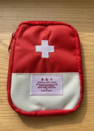 Компактная мини-аптечка первой помощи дорожная портативная медсум