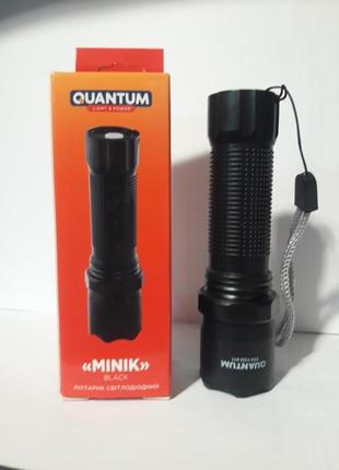 Фонарь ручной Quantum QM-FL1040 Minik black 3W LED с USB