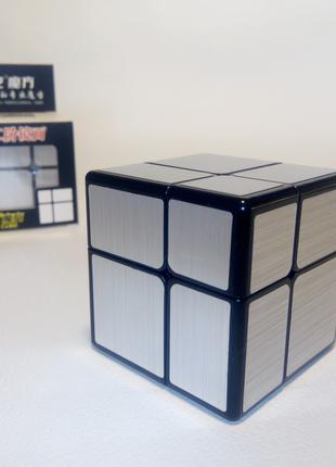 Зеркальный Кубик Рубика 2х2 QiYi Mirror (серебро)