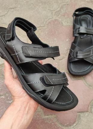 Комфортные кожаные сандалии - больших размеров