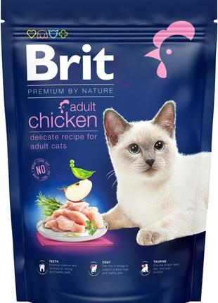 Корм для котов Brit Premium Cat Adult Chicken (Курица) 300 гр