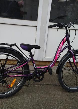 Велосипед підлітковий Cross 24" Betty-Рама-11" фіолето-рожевий...