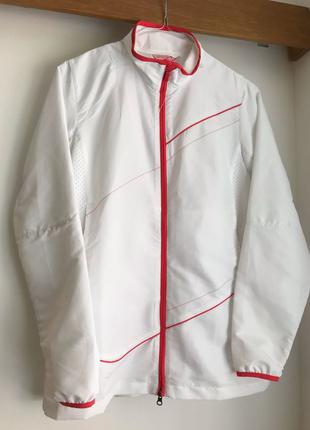 Куртка спортивная тонкая ветровка белая sport tech
