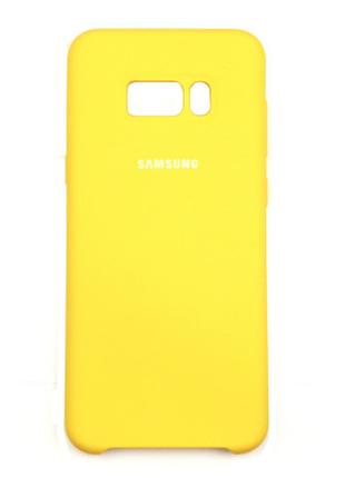 Силиконовый чехол Silicon case для Samsung Galaxy S8 Plus желтый