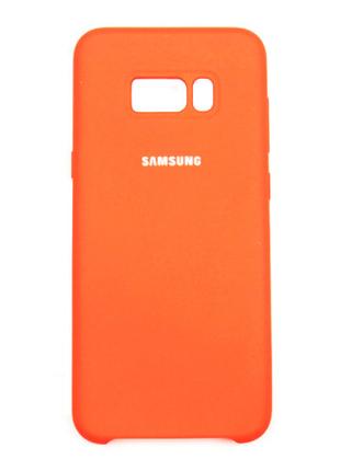 Силиконовый чехол Silicon case для Samsung Galaxy S8 Plus оран...