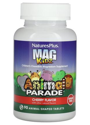 Nature's Plus, Animal Parade, MagKidz, Магній для дітей, вишне...